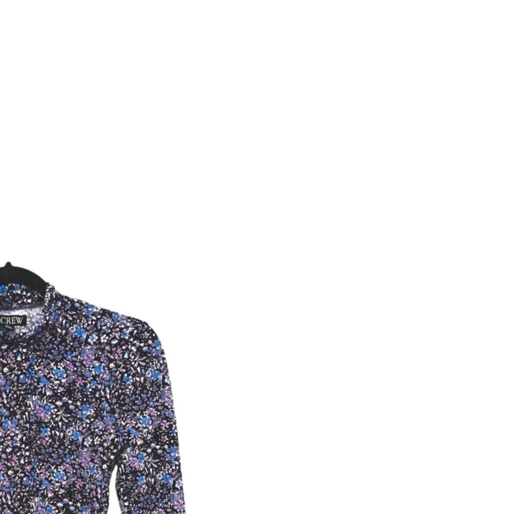 J. Crew Ruched Floral Turtleneck - Picture 6 of 7